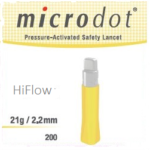 Microdot Safety Lancets HiFlow 21G/1.8mm