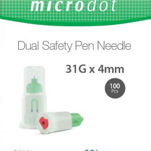 Microdot Dual Safety Insulin Needle 4mm/31G